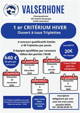 Concours de pétantque : criterium d'hiver - Valserhône, sport, boules, pétanque