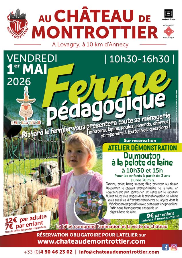 Ferme pédagogique et atelier démonstration pour les enfants : 