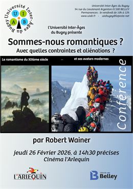 Conférence de l'UIAB : "Sommes-nous romantiques ?"_Belley - UIAB