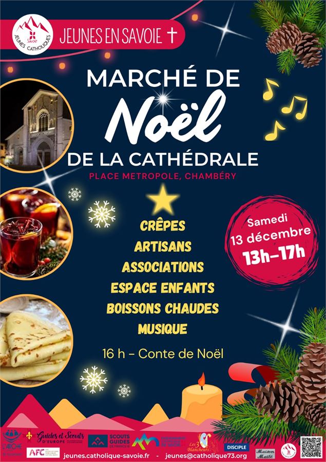 Affiche marché de noel - Jeunes Catholiques de Savoie