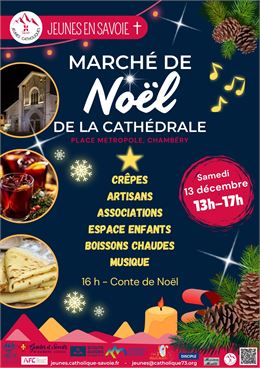 Affiche marché de noel - Jeunes Catholiques de Savoie