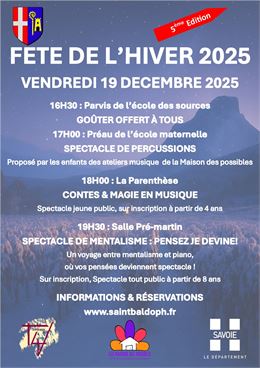 5ème édition de la fête de l'hiver - mairie St Baldoph