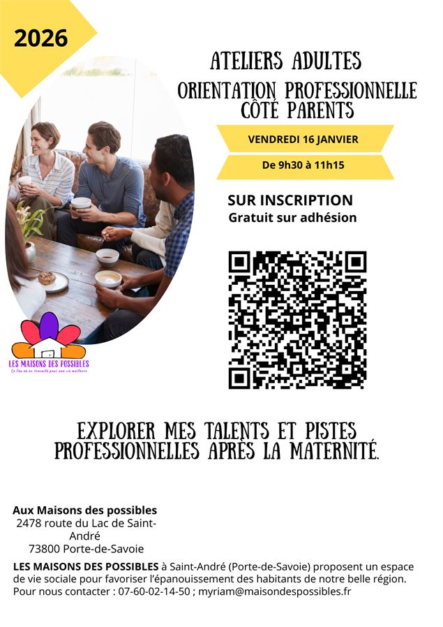 Ateliers adultes Orientation professionnelle côté parents