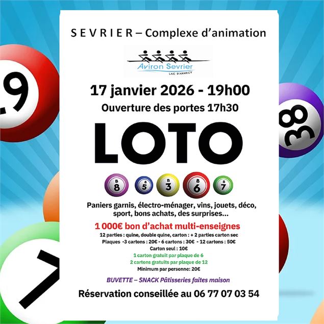 Loto du Club d'Aviron de Sevrier_Sevrier - Club d'Aviron de Sevrier