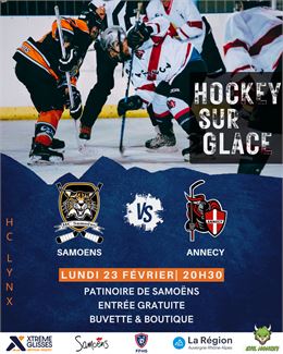 Match de hockey : les Lynx de Samoëns VS les Chevaliers du Lac d'Annecy_Samoëns