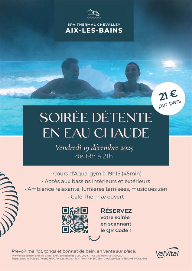 SOIRÉE DÉTENTE EN EAU CHAUDE_Aix-les-Bains - Valvital