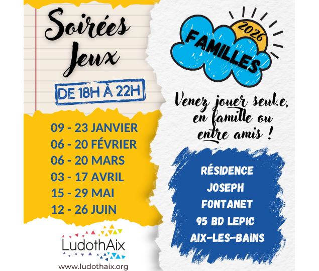 Soirées-jeux Famille S1 2026 - LudothAix