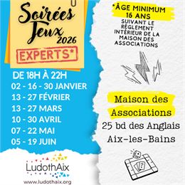 Soirées-jeux Experts S1 2026 - LudothAix