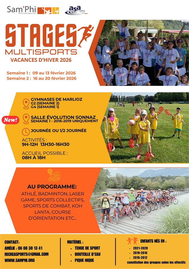 stages multisports hiver sam'phi - samphi