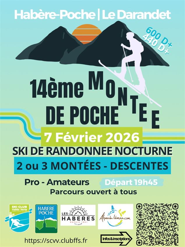 Affiche 14ème montée de Poche - Ski Club de la Vallée Verte