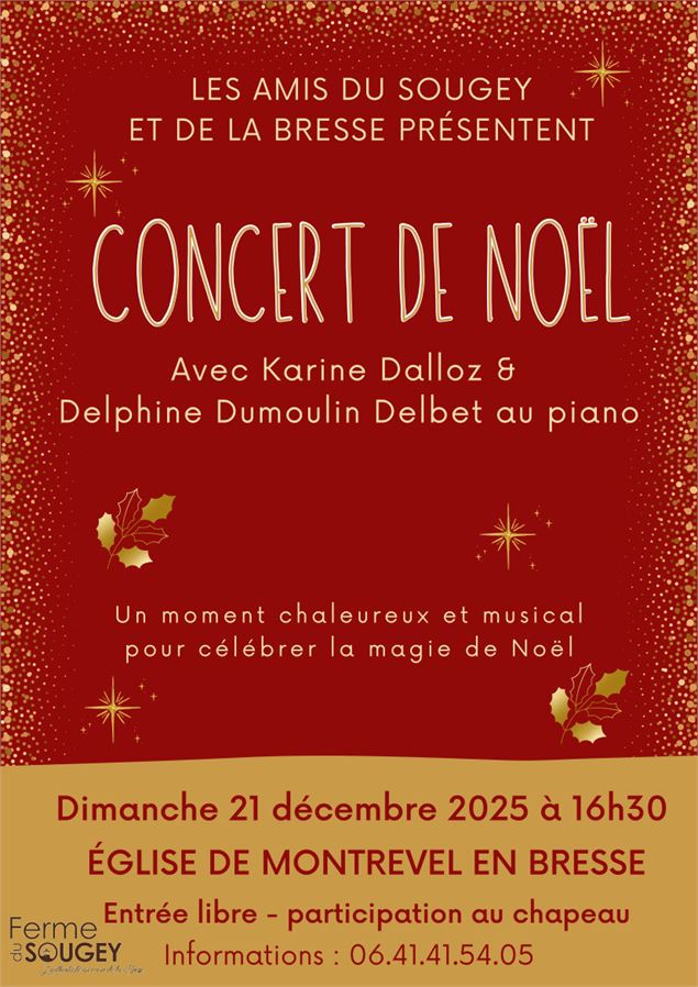 Affiche_Concert de Noël_Montrevel-en-Bresse - ©Les Amis du Sougey et de La Bresse