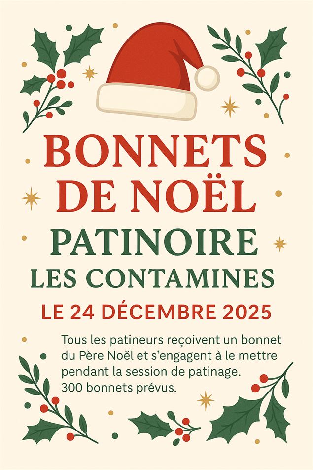 Opération bonnets de Noël à la patinoire_Les Contamines-Montjoie