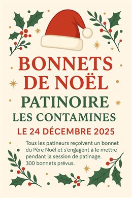 Opération bonnets de Noël à la patinoire_Les Contamines-Montjoie