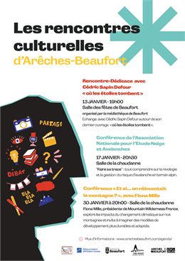 affiche des rencontres culturelles à Arêches-Beaufort - OTAB