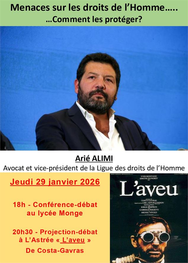 Conférence puis film : les menaces sur les droits de l'homme, comment les protéger ? - BEL Brigitte