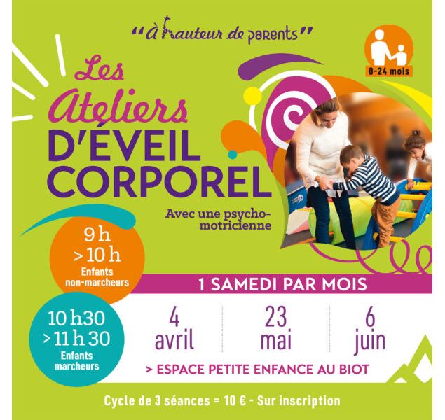 Rendez-vous au Biot les samedis 4 avril, 23 mai et 6 juin pour l'atelier d'éveil corporel - Haut-Cha