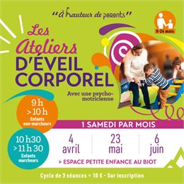 Rendez-vous au Biot les samedis 4 avril, 23 mai et 6 juin pour l'atelier d'éveil corporel - Haut-Cha
