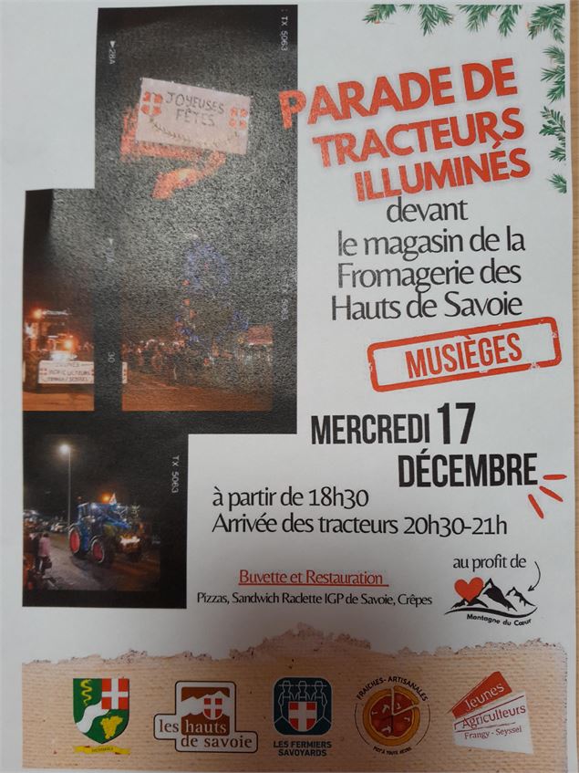 Parade des tracteurs illuminés - Jeunes Agriculteurs Frangy-Seyssel