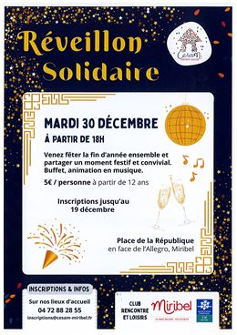 Réveillon Solidaire - CESAM et Club Rencontre et Loisirs