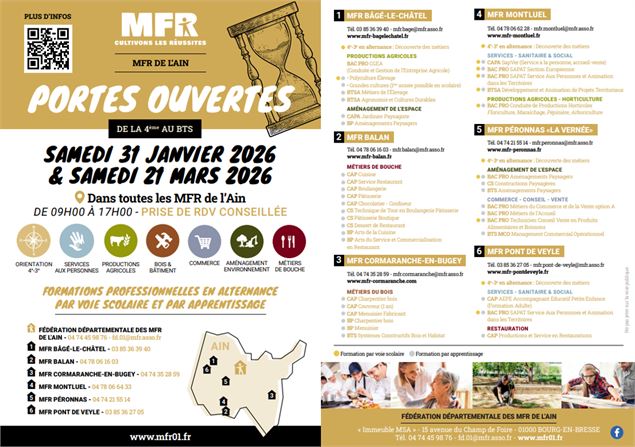 Portes Ouvertes MFR AIN