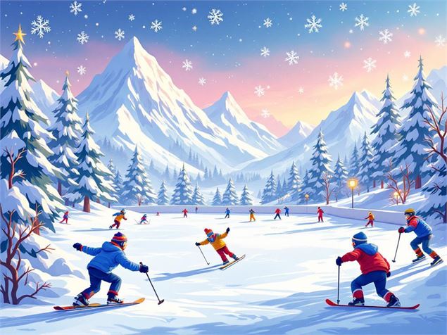 Image des Winter games genrée par l'IA - Mistral