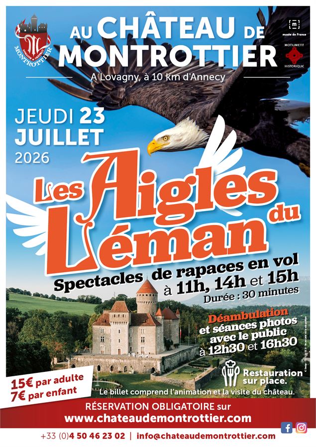 Spectacles de rapaces en vol - Domaine et Château de Montrottier