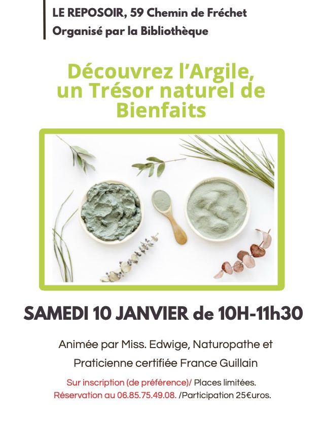 Atelier naturopathie : l'ARGILE - Edwige
