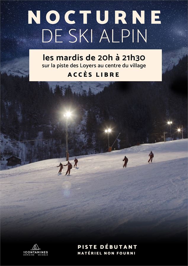 Nocturne ski alpin les Contamines