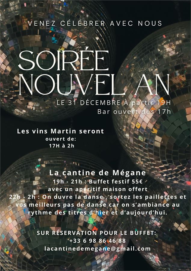 Soirée et repas du Nouvel an aux Vins de Martin - Les vins de Martin et la cantine de Mégane