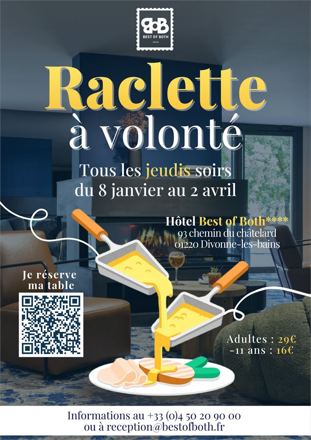 Affiche raclette - Hôtel Best of Both