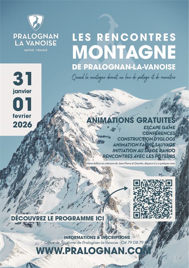 Affiche 2026 - Les Rencontres Montagne de Pralognan-la-Vanoise