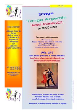 Stage de Tango Argentin_Valserhône - Allez on danse