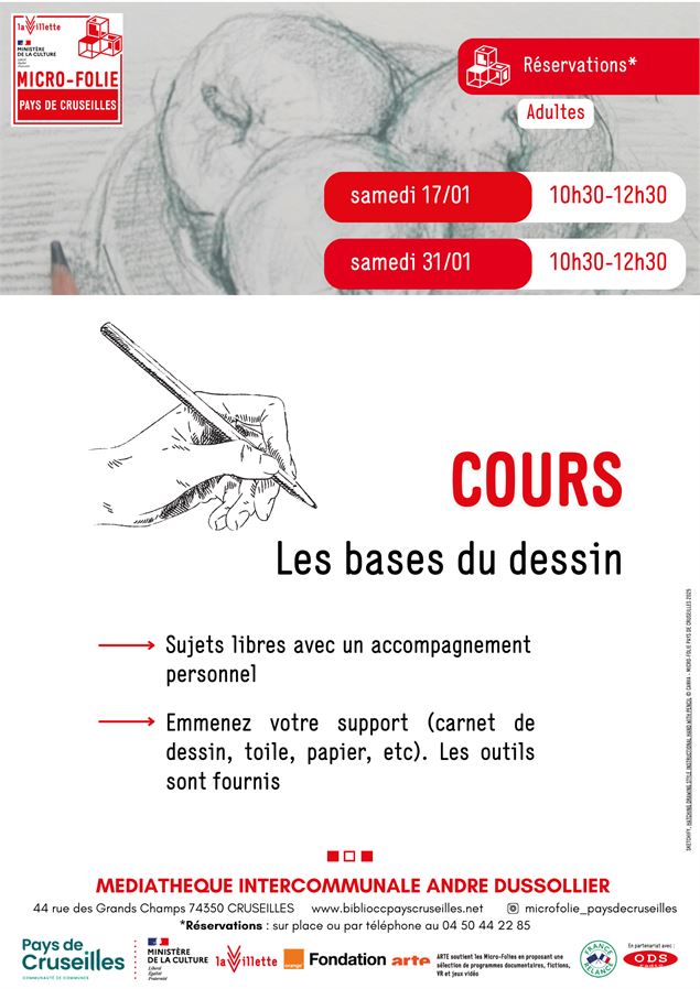 Cours de dessin_Cruseilles - Micro-Folie Pays de Cruseilles