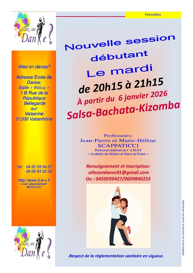 Cours Salsa-Bachata-Kizomba - Allez on danse