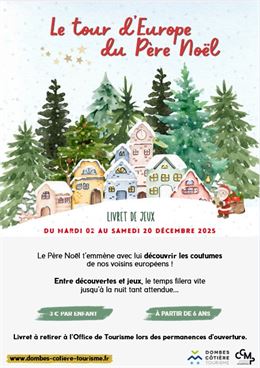 Livret de jeux:  "Le tour d'Europe du Père Noël" - Dombes Côtière Tourisme