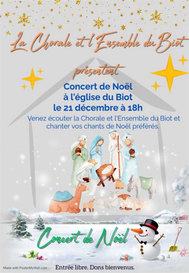 Concert de noël à l'Eglise du Biot - Ensemble de Noël