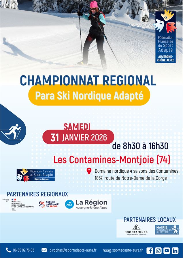 Affiche Championnat régional de para ski nordique adapté - Les Contamines Tourisme