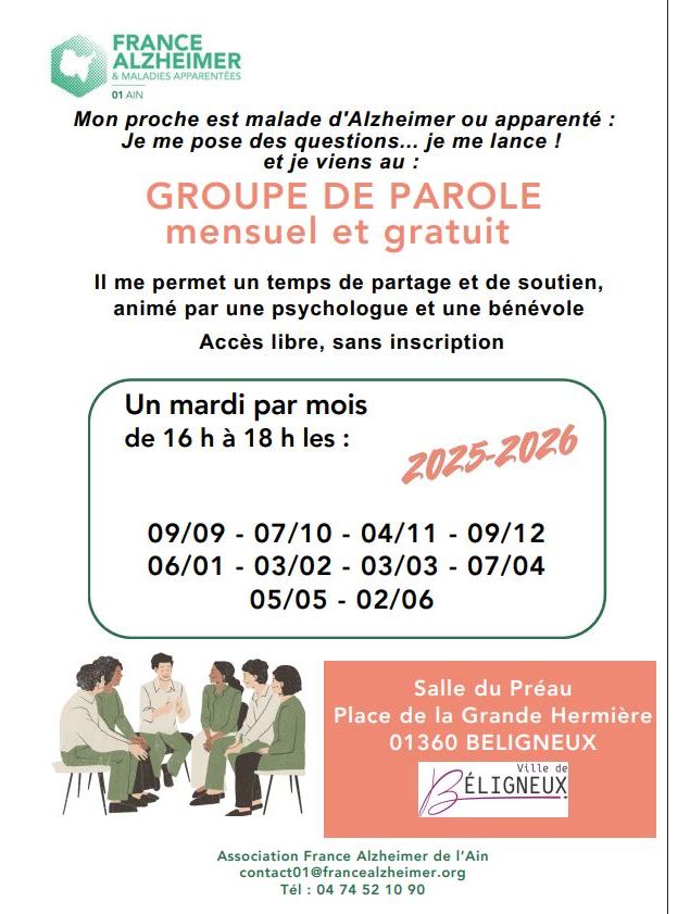 Groupe de parole Alzheimer_Béligneux - France Alzheimer
