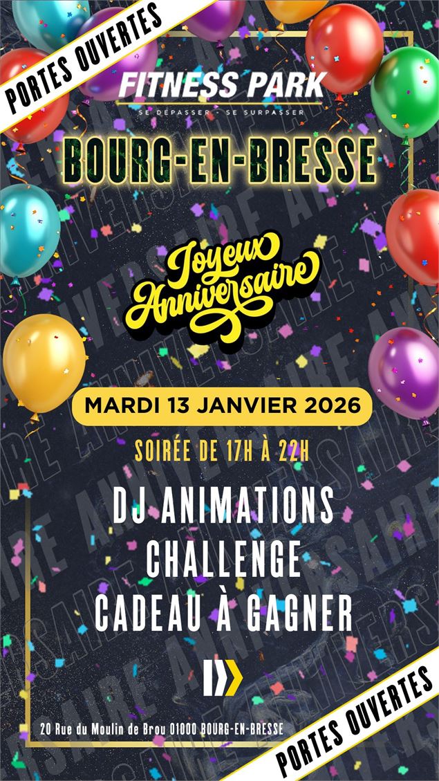 Soirée anniversaire Fitness Park - FitnessPark2025