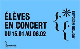Elèves en concert : auditions | Janvier-Février 2026_Annemasse - Conservatoire d'Annemasse Agglo