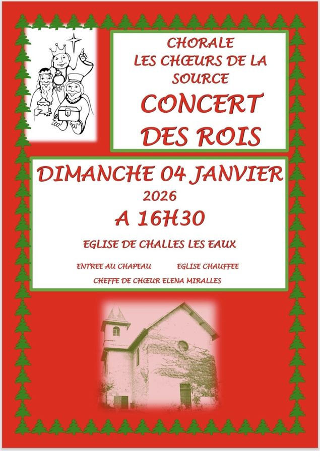 Concert de chorale : Concert des Rois - Chœurs de la Source
