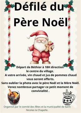 Arrivée du Père Noël - Comité des fêtes de St Nicolas la Chapelle