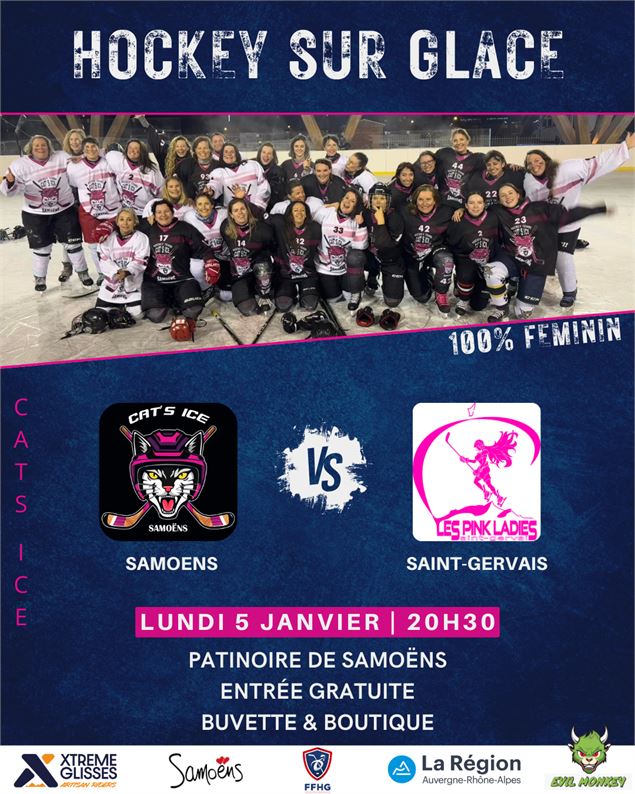 Match Cat's Ice de Samoëns vs les Pink Ladies de Saint-Gervais