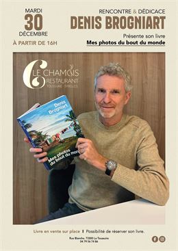 Denis Brogniart : séance de dédicace au Chamois_La Toussuire