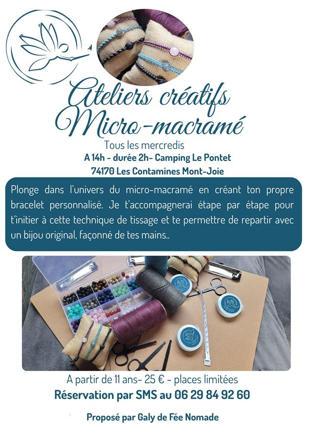 Atelier créatif micro-macramé_Les Contamines-Montjoie - Fée Nomade - Gaëlle Von Daniken