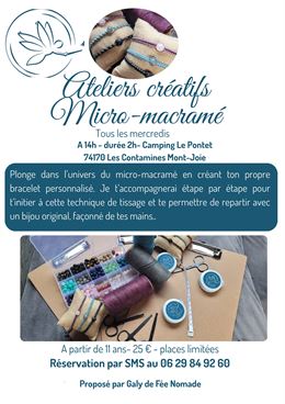 Atelier créatif micro-macramé_Les Contamines-Montjoie - Fée Nomade - Gaëlle Von Daniken