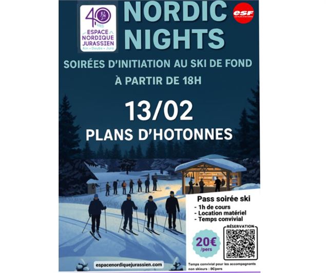 Nordic night aux Plans d'Hotonnes_Haut Valromey - ESF
