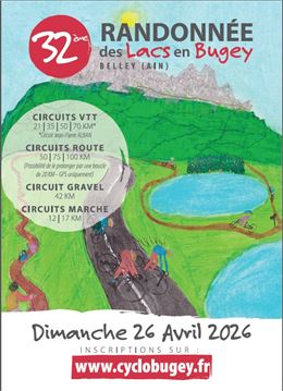 32e Randonnée des Lacs en Bugey_Belley - Cyclo Bugey