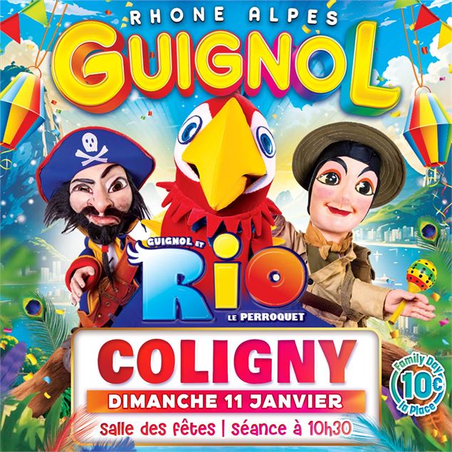 Guignol Rhône Alpes et Rio le majestueux perroquet - Rr