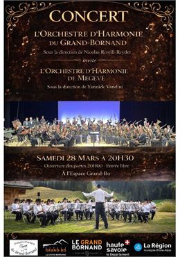 affiche du concert de printemps - Orchestre d'harmonie du Grand-Bornand